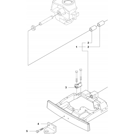 Chassis Rear Assembly-1 for Husqvarna R214 T Riders