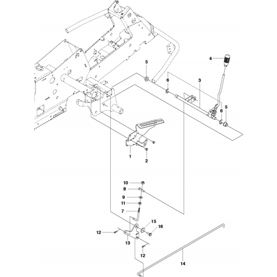 Height Adjustment Assembly-1 for Husqvarna R214 T AWD Riders