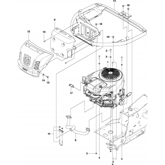 Engine Assembly for Husqvarna R214 TC Riders