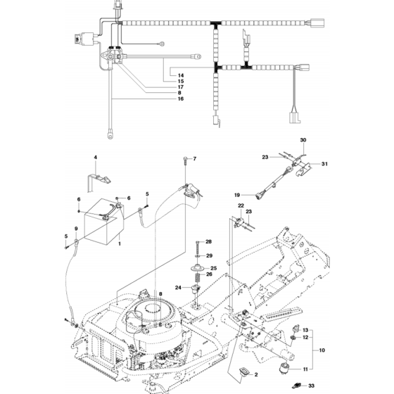 Electrical Assembly for Husqvarna R214 TC Riders