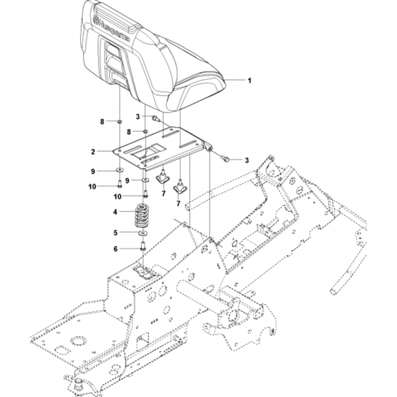 Seat Assembly for Husqvarna R214 TC Riders