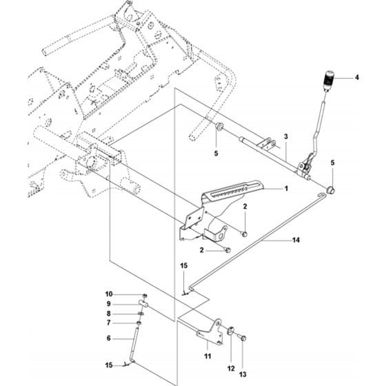 Height Adjustment Assembly for Husqvarna R214 TC Riders