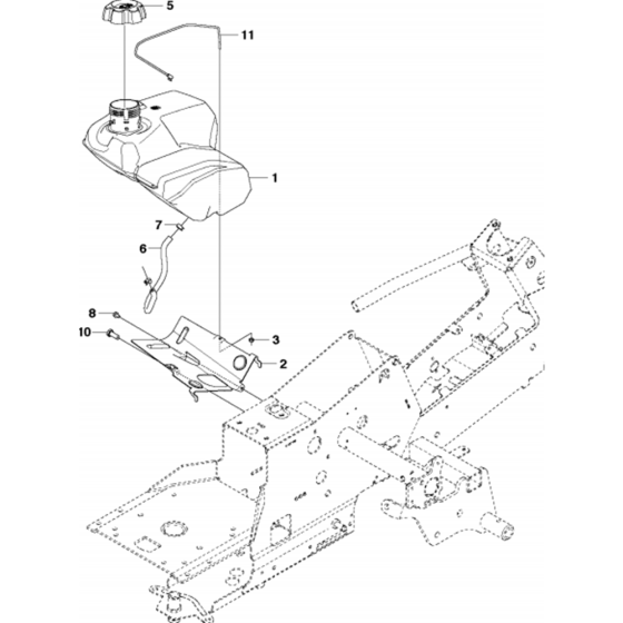 Fuel System Assembly for Husqvarna R215 TX Riders