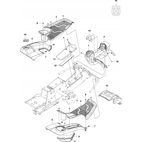 Cover Assembly-2 for Husqvarna R216 Riders