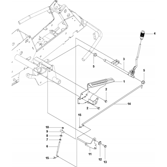 Height Adjustment Assembly for Husqvarna R316 TsX AWD Riders