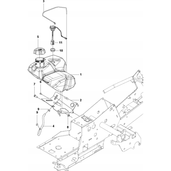 Fuel System Assembly for Husqvarna R316 TsX AWD Riders