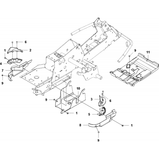 Cover Assembly-3 for Husqvarna R316 TX Riders