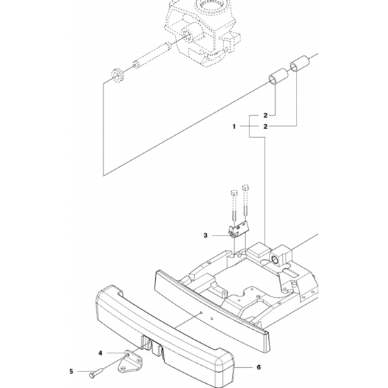 Chassis Rear Assembly-1 for Husqvarna R316 TX Riders