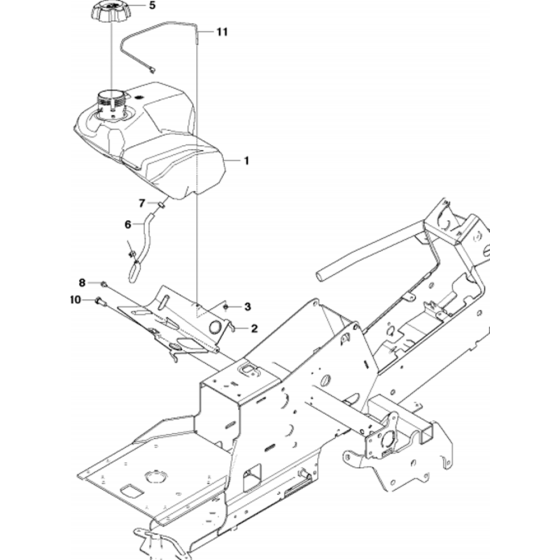 Fuel System Assembly for Husqvarna R316 TXs AWD Riders