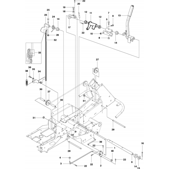 Mower Lift/Deck Lift Assembly for Husqvarna R418 Ts Riders