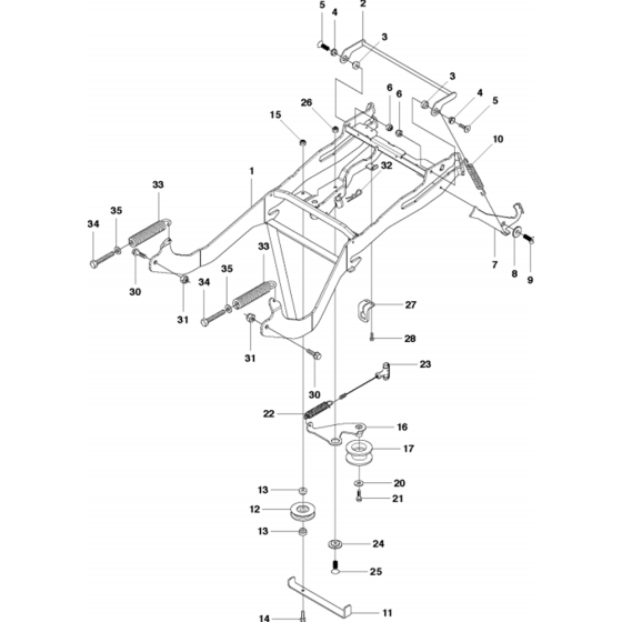 Frame Assembly for Husqvarna R418 Ts Riders