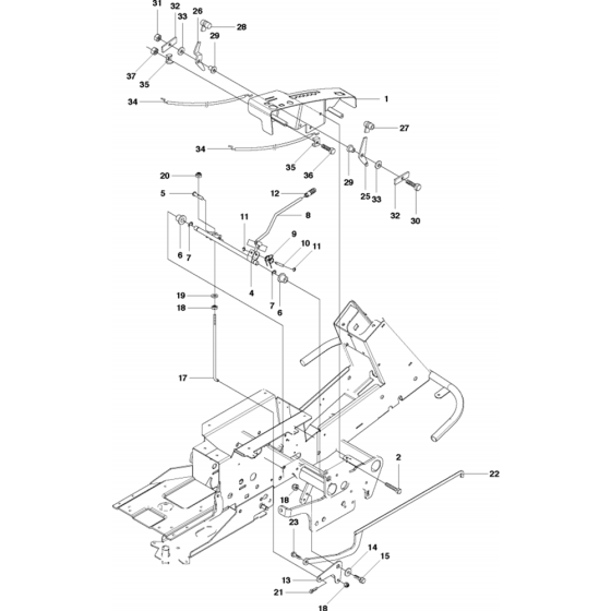 Height Adjustment Assembly for Husqvarna R418 TS AWD Riders