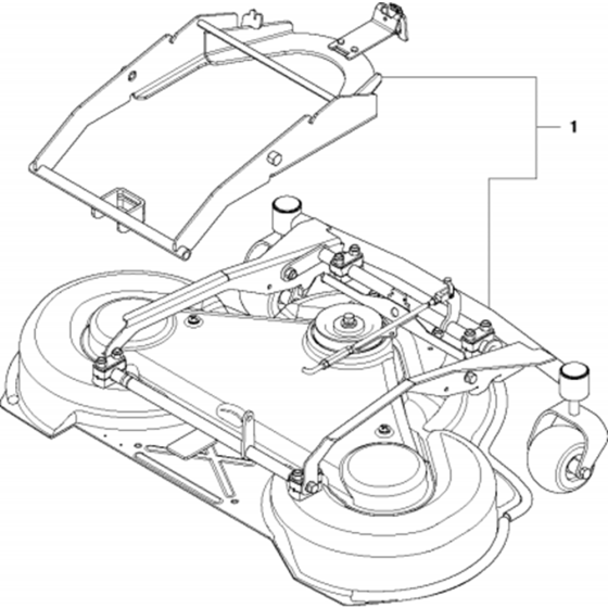 103cm Cutting Deck Assembly-1 for Husqvarna R418 TS AWD Riders