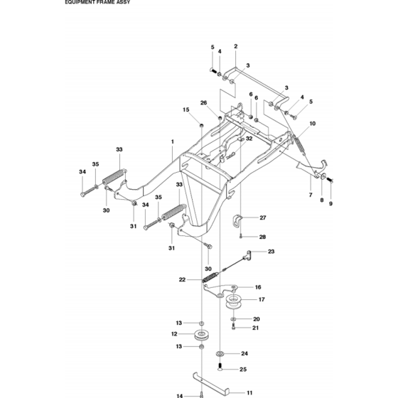 Frame Assembly for Husqvarna R418 TS AWD Riders