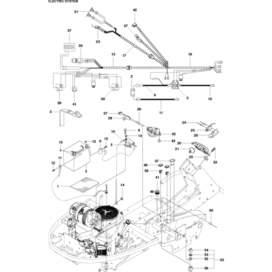 Electrical Assembly for Husqvarna R422 Ts Riders