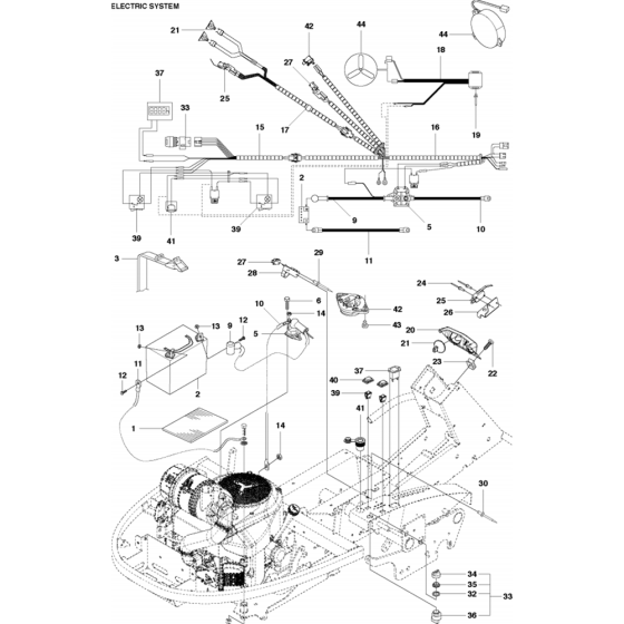 Electrical Assembly for Husqvarna R422 Ts AWD Riders