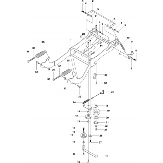 Frame Assembly for Husqvarna R422 Ts AWD Riders