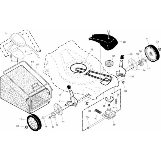 Drive Assembly for Husqvarna R53 SV Lawn Mowers