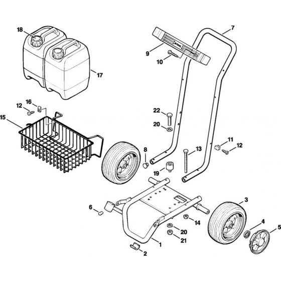 Chassis for Stihl RB 220 K Cold Pressure Washers.