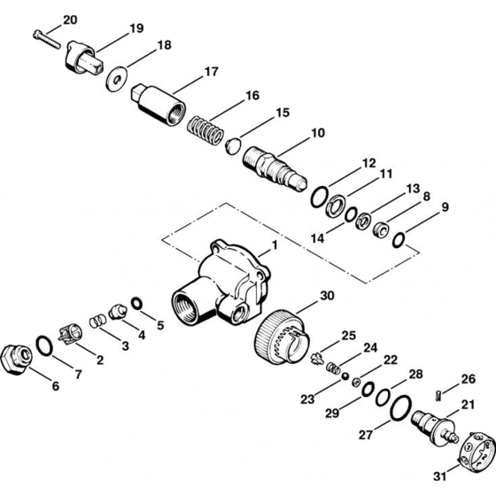 Regulation Valve for Stihl RB 300 K Cold Pressure Washers.