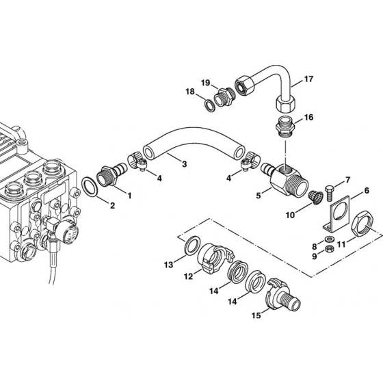 Water Attachment for Stihl RB 402 Cold Pressure Washers.