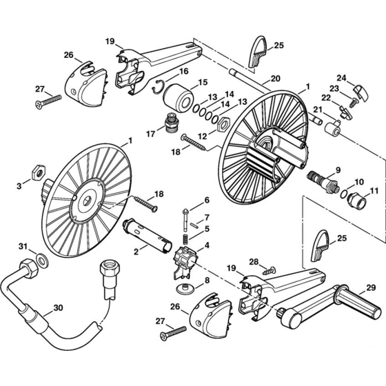 Hose Reel for Stihl RB 402 Cold Pressure Washers.