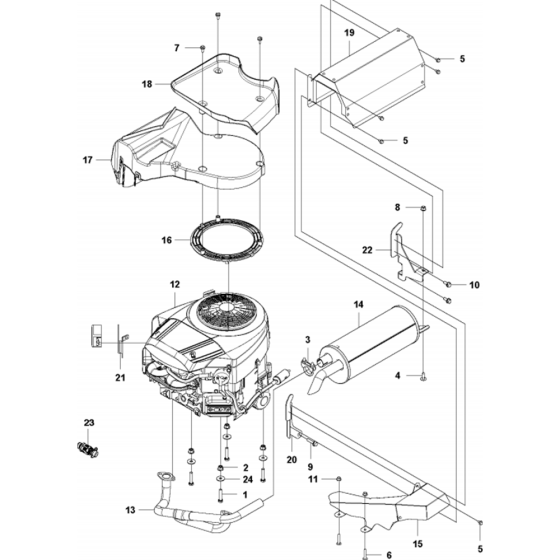 Engine Assembly for Husqvarna RC 318T Riders