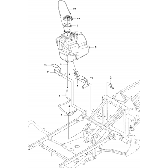 Fuel System Assembly for Husqvarna RC 318T Riders