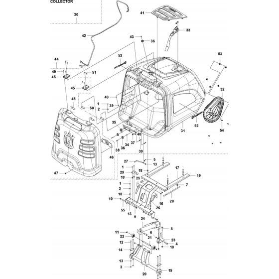 Collector Assembly for Husqvarna RC 318T Riders