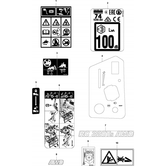 Decals for Husqvarna RC 320Ts AWD Riders