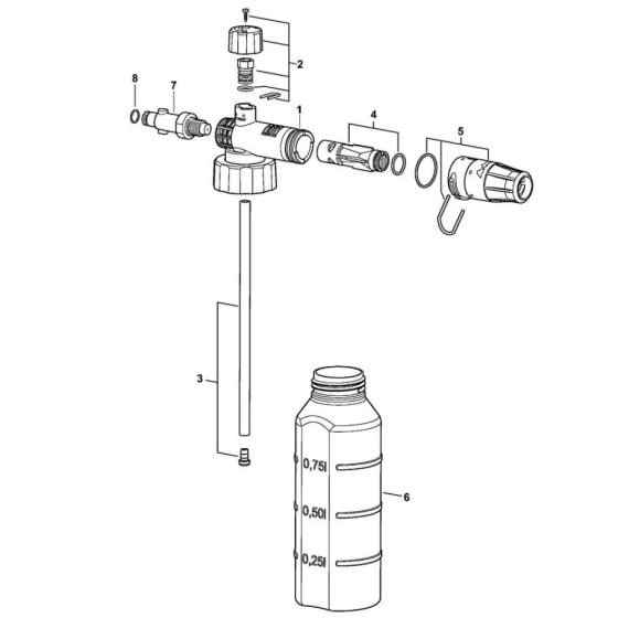 Foam Nozzle Assembly for Stihl RE 109 Pressure Washer