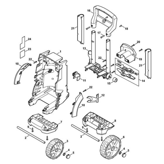 Chassis Assembly for Stihl RE 109 Pressure Washer