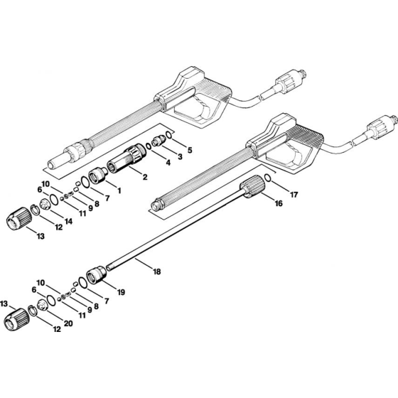 Spray Head, Spray Lance/ Wand for Stihl RE 100 K RE 110, RE 120 K  Cold Pressure Washers.