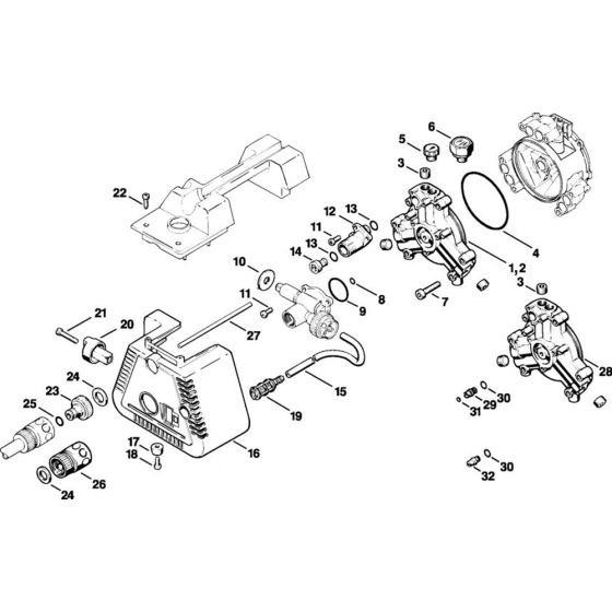 Pump Cover RE 110 K, RE 120 Kfor Stihl RE 100 K RE 110, RE 120 K  Cold Pressure Washers.