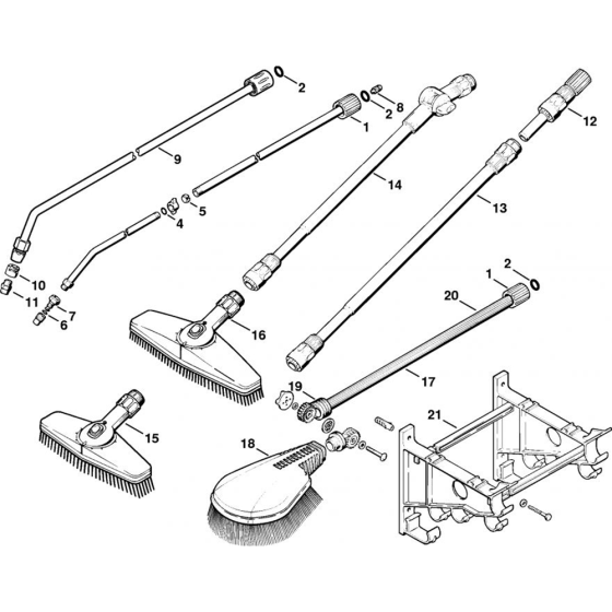 Tools, Extras-2for Stihl RE 102 K, RE 104 K, RE 106 K  Cold Pressure Washers.