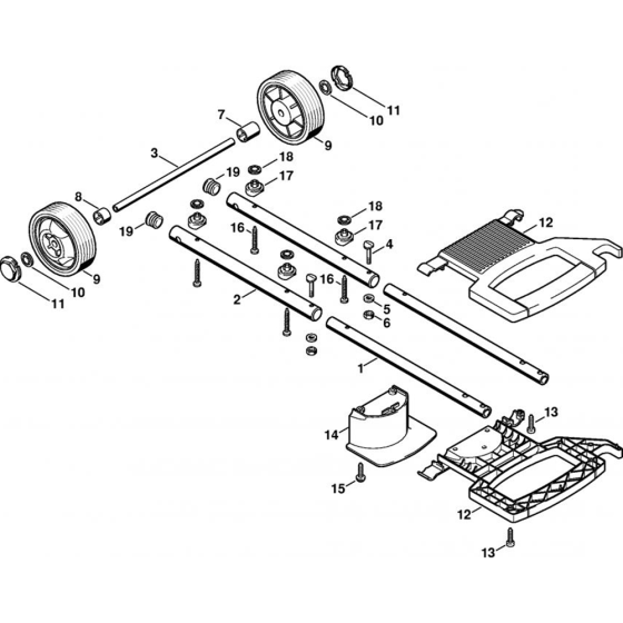 Chassis for Stihl RE 102 KM, RE 104 KM, RE 106 KM  Cold Pressure Washers.