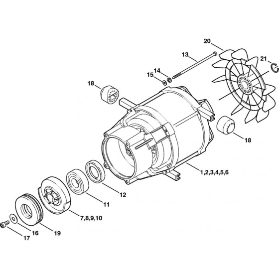 Electric Motor for Stihl RE 107 Cold Pressure Washers.