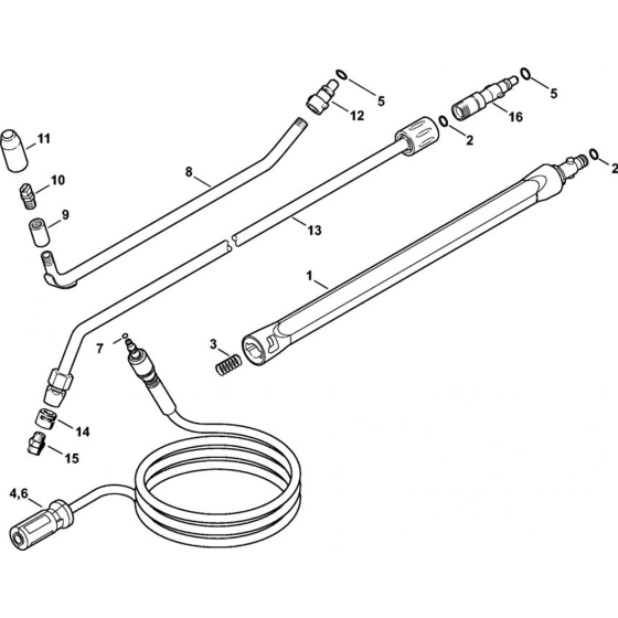 Accessories for Stihl RE 118, RE 128 PLUS  Cold Pressure Washers.