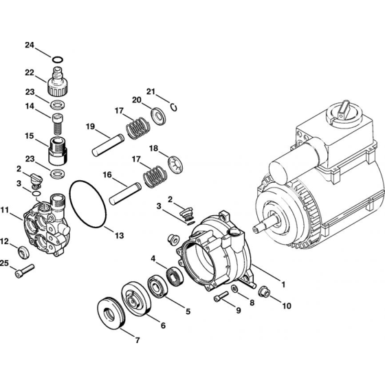 Pump RE 140 Kfor Stihl RE 140 K, RE 160 K  Cold Pressure Washers.