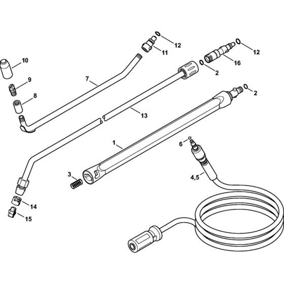 Accessories for Stihl RE 143, RE 143 PLUS,  RE 163,  RE 163 PLUS  Cold Pressure Washers.