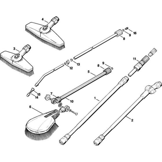 Tools, Extras-2 Assembly for Stihl RE 220 K, RE 240 K, RB 220 K Cold Pressure Washers.