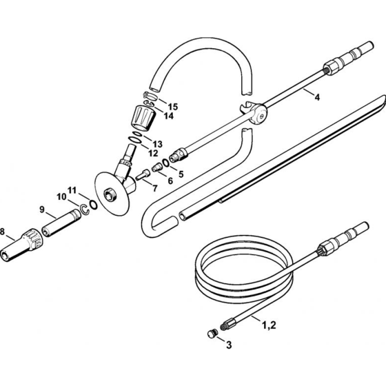 Pipe Cleaning Kit, Wet Sand Jet-Stream Appliance Assembly for Stihl RE 232, RE 272 PLUS, RE 282 PLUS Cold Pressure Washers.