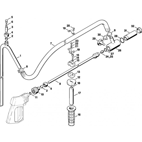 Wet Sand Jet-Stream Appliance Assembly for Stihl RE 300 K, RE 330 K Cold Pressure Washers.