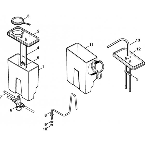 Water Tank-1 Assembly for Stihl RE500W, RE530W, RE560W Hot Pressure Washers