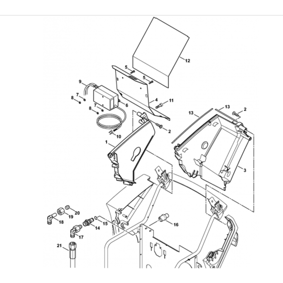 Cover Assembly for Stihl RE521, RE551, RE581 Hot Pressure Washers