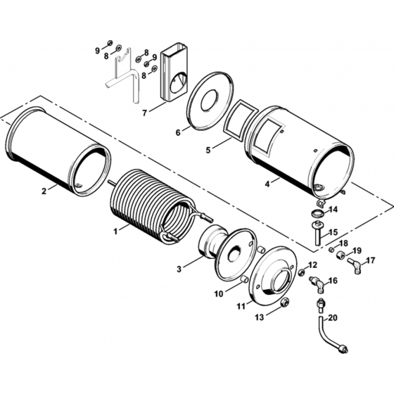 Heat Exchanger Assembly for Stihl RE520W, RE550W, RE580W Hot Pressure Washers