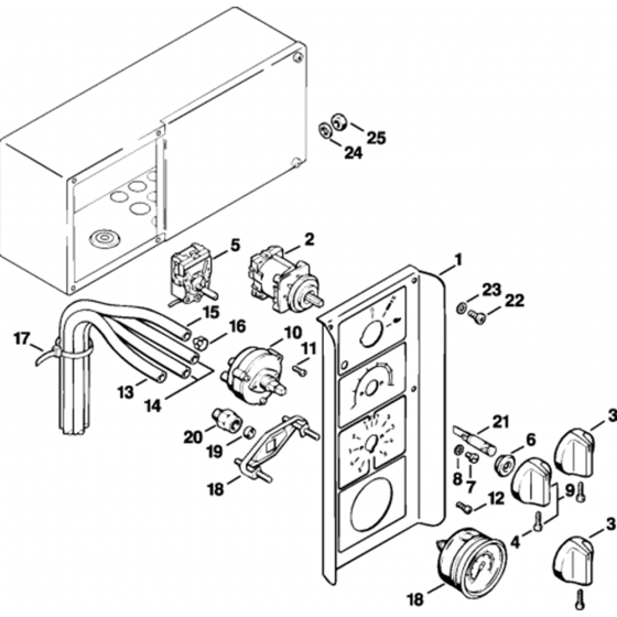 Instrument Panel Assembly for Stihl RE600W, RE630W Hot Pressure Washers