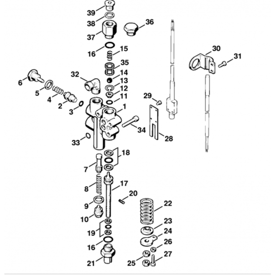 Regulation Valve Block-1 Assembly for Stihl RE640W Hot Pressure Washer