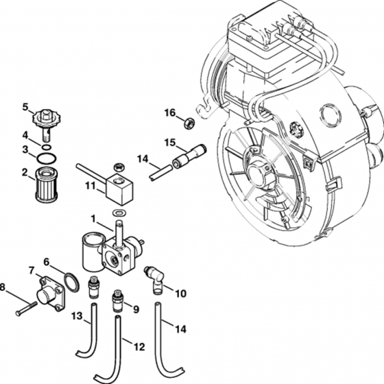 Fuel Pump Assembly for Stihl RE660W, RE880W Hot Pressure Washers