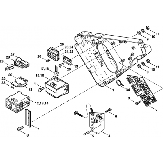 Control box Assembly for Stihl RE661, RE961 Hot Pressure Washers